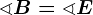 \sphericalangle B=\sphericalangle E