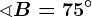 \sphericalangle B=75^\circ