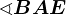 \sphericalangle BAE