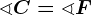 \sphericalangle C=\sphericalangle F