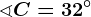 \sphericalangle C=32^\circ