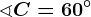 \sphericalangle C=60^\circ