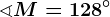 \sphericalangle M=128^\circ