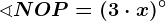 \sphericalangle NOP=(3\cdot x)^\circ