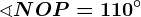 \sphericalangle NOP=110^\circ