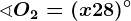 \sphericalangle O2=(x+28)^\circ