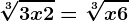 \sqrt[3]3x+2=\sqrt[3]x+6