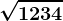 \sqrt1234