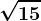 \sqrt15