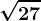 \sqrt27
