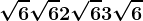 \sqrt6+ \sqrt6+2\sqrt6+3\sqrt6