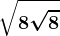 \sqrt8\sqrt8