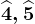 \widehat4,\widehat5