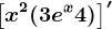 \left [ x^2(3e^x+4) \right ]'