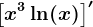\left [ x^3\ln(x) \right ]'