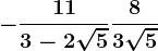 -\frac113-2\sqrt5+\frac83+\sqrt5