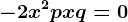 -2 x^2 + p x + q = 0