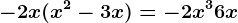 -2x(x^2-3x)=-2x^3+6x