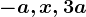 -a,x,3a