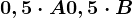 0,5\cdot A+0,5\cdot B