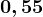 0,55