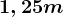 1,25 m