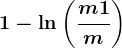 1-\ln\left ( \fracm+1m \right )