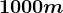 1000m
