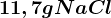 11,7 g NaCl