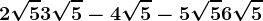 2\sqrt5+3\sqrt5-4\sqrt5-5\sqrt5+6\sqrt5