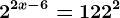 2^2x-6=12+2^2