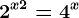 2^x+2=4^x