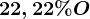 22,22% O