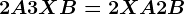 2A+3X+B=2X+A+2B
