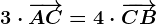 3\cdot \overrightarrowAC=4\cdot \overrightarrowCB