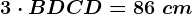 3\cdot BD+CD=86\ cm