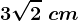 3\sqrt2\ cm