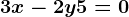 3x-2y+5=0