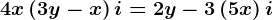 4+x+\left ( 3y-x \right )i=2y-3+\left ( 5+x \right )i