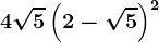 4\sqrt5+\left ( 2-\sqrt5 \right )^2