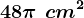 48\pi \, \, cm^2