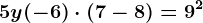5y+(-6)\cdot (7-8)=9^2