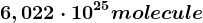 6,022\cdot 10^25 molecule