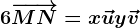6\overrightarrowMN=x\vecu+y\vecv