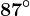 87^\circ