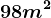98m^2