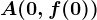A(0, f(0))