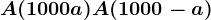 A(1000+a)+A(1000-a)