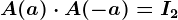 A(a)\cdot A(-a)=I2