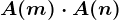 A(m)\cdot A(n)